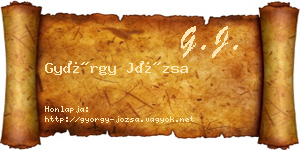 György Józsa névjegykártya